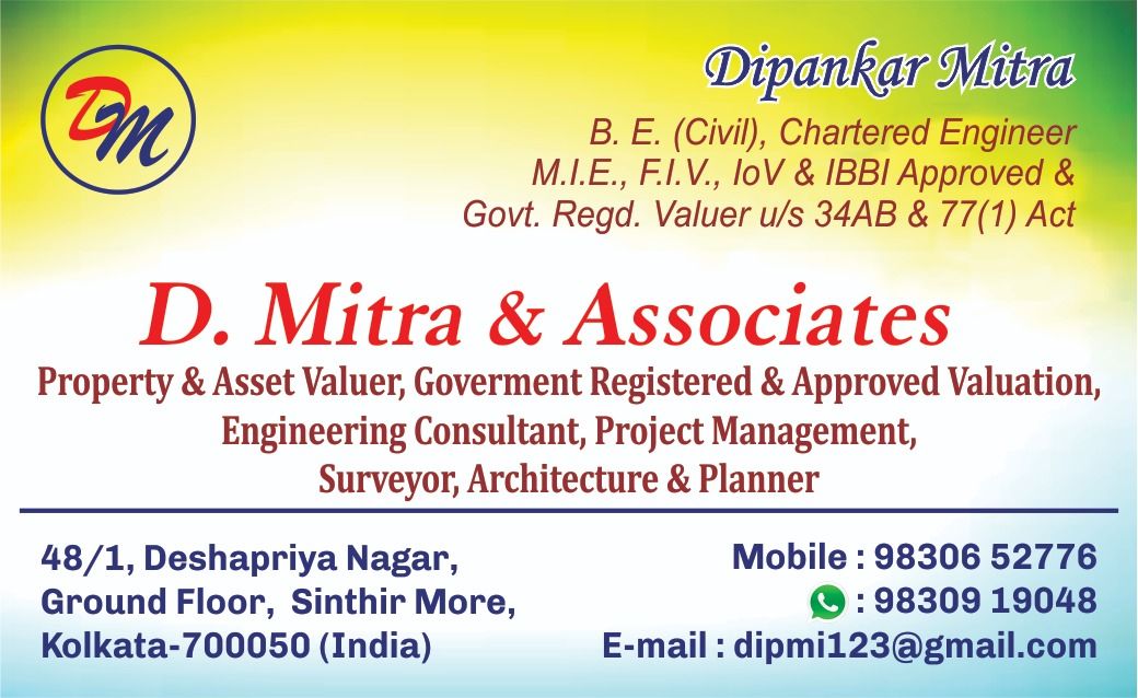 D. Mitra & Associates(Property Asset Valuer & Chartered Engineer), Kolkata D. Mitra & Associates(Property Asset Valuer & Chartered Engineer), Kolkata