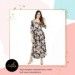 Black Cotton Floral Print Anarkali Kurta - Black Cotton Anarkali Kurta
