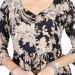 Black Cotton Floral Print Anarkali Kurta - Black Cotton Anarkali Kurta