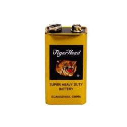 Tiger Head 6F22 Carbon Zinc Batteries Super Heavy Duty Batteries 0% Mercury 9V