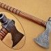 Handmade Damascus Steel Smoking Axe Hatches.