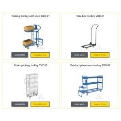 Sorting and order picking trolleys Sorting and order picking trolleys